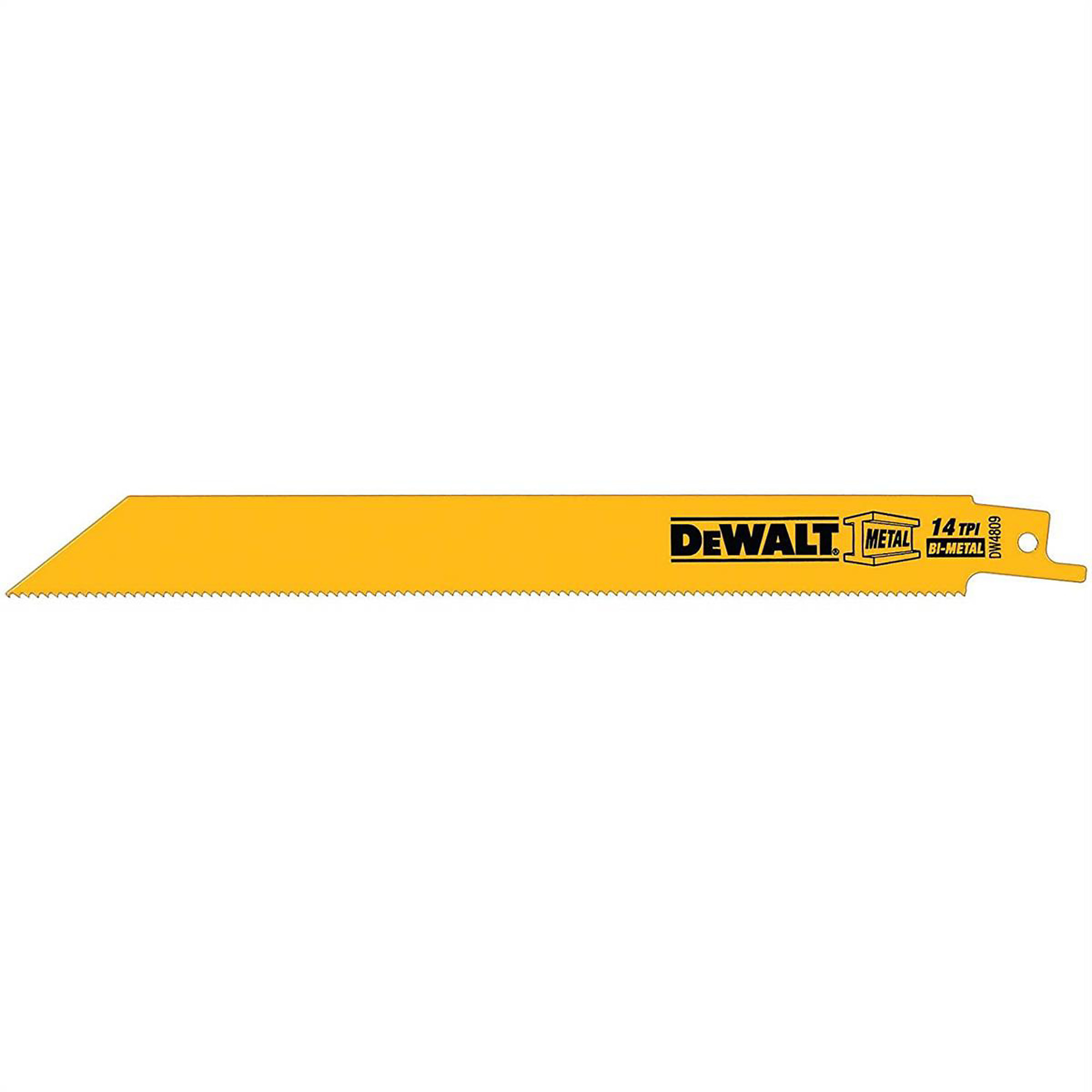 DEWALT Reciprocating Saw Blade — 8in., 14 TPI, 5 Pk, Model# DWTDW4809